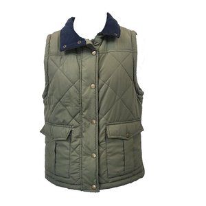 Urban Outfitters Character Hero Quilted Vest with Flannel Lining Green Blue Medi